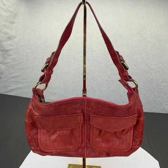 Fossil Handbags - Lovely FOSSIL Long live Vintage Shoulder Bag Handbag,Red Leather